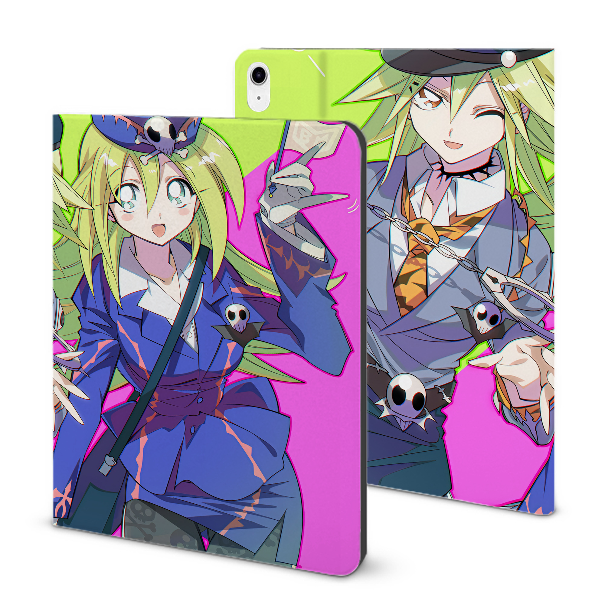 （画像用） 遊☆戯☆王 Yu-Gi-Oh! IPad ケース ブック型 PUレザー TPU 耐衝撃 軽量 薄型 ペン収納なし 全面保護 IPad 各モデル対応